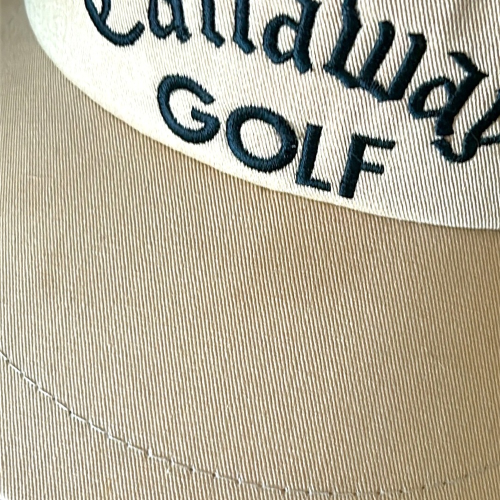 *SOLD*Callaway Classic Canvas Tan Golf Visor Vintage - Picture 2 of 9